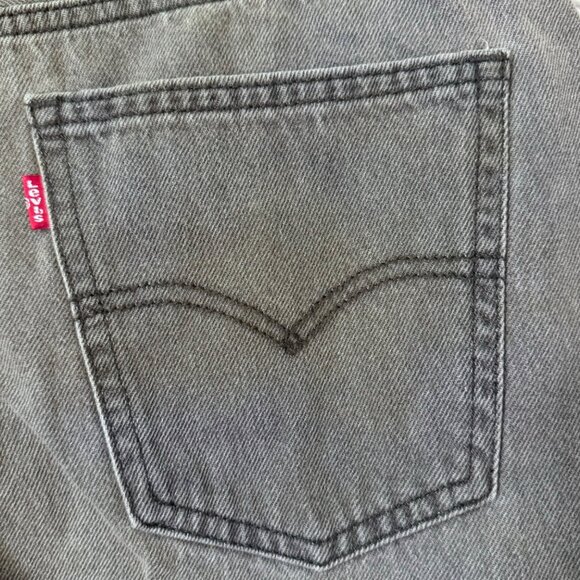 Levis Low Pro Straight Jeans Gray Size 29 Grey Denim Pants Vintage Distressed - Picture 5 of 14